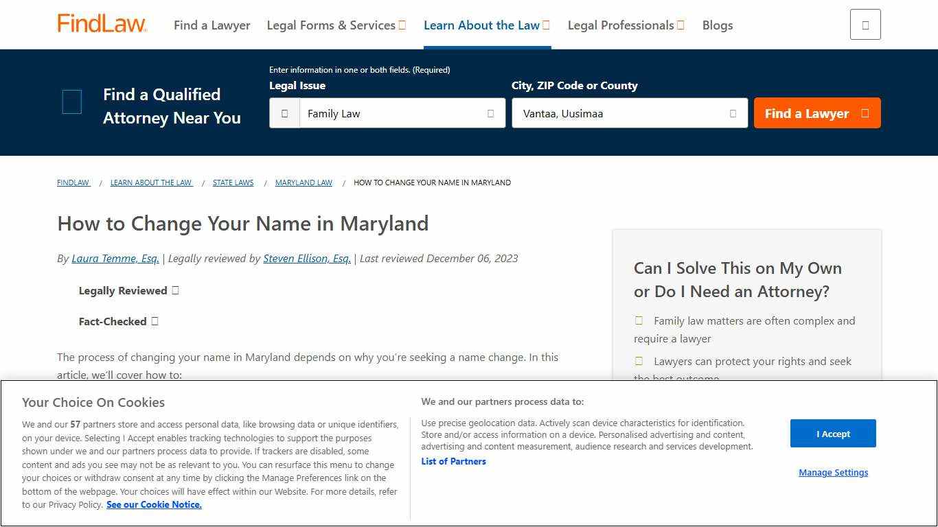 How to Change Your Name in Maryland - FindLaw